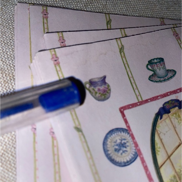 Susan Wheeler HOLLY POND HILL frame Stationery Box Set Vintage 90s Rabbit Tea - Picture 11 of 16